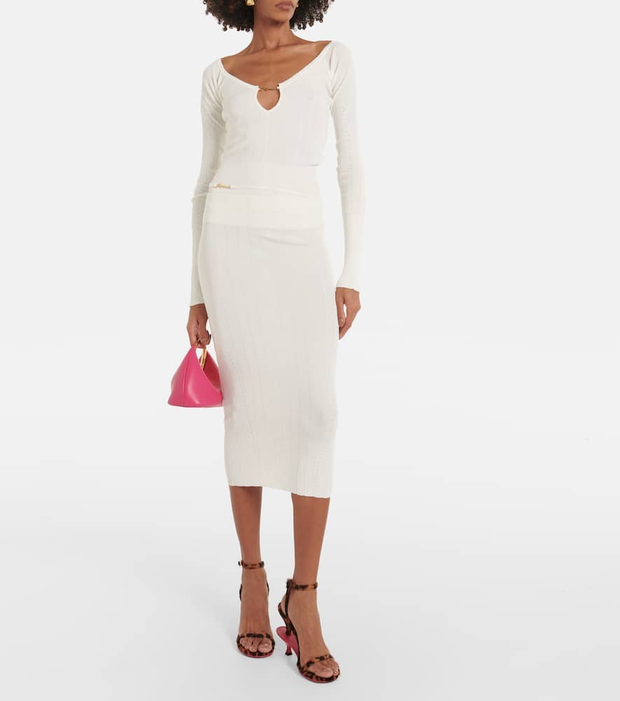 Le Haut Pralù scalloped ribbed-knit top