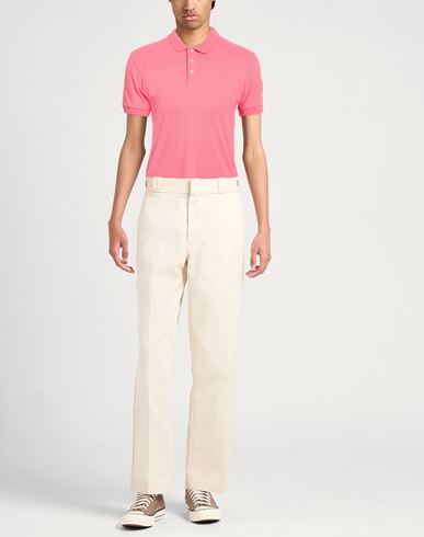 Man Polo shirt Salmon pink Size L Cotton, Elastane