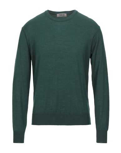 Man Sweater Green Size L Merino Wool, Acrylic