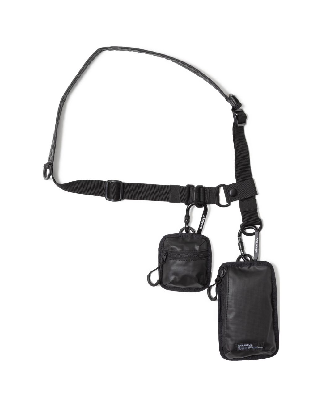 Makavelic logo-patch utility pouch - Black
