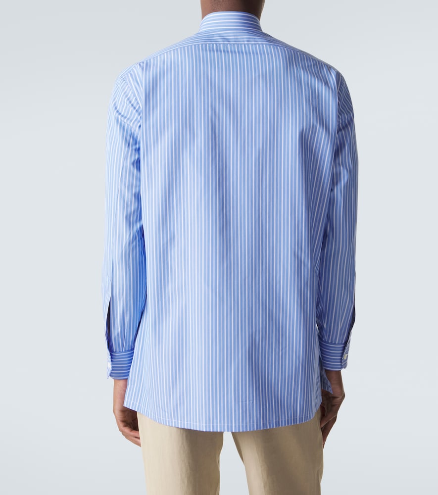 Striped cotton poplin shirt