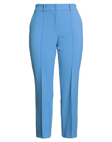 Woman Pants Azure Size 14 Polyester, Viscose, Cotton, Elastane