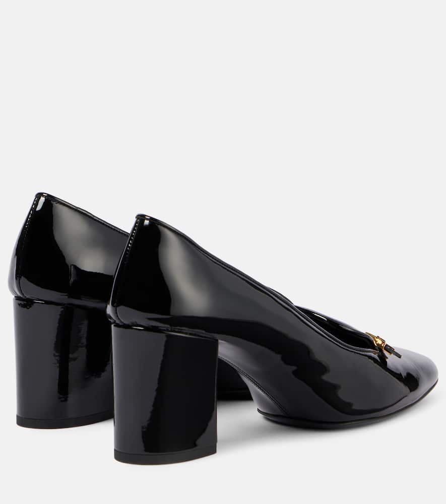 Elio patent leather loafer pumps
