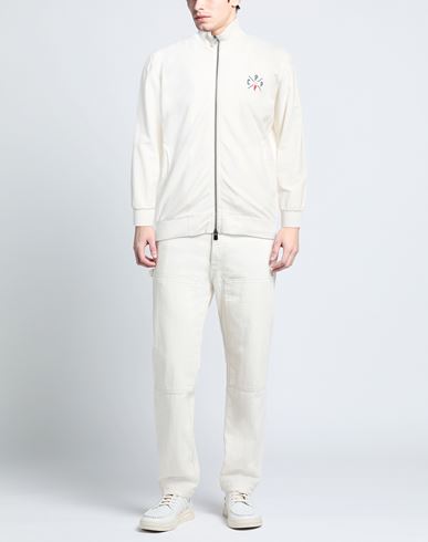 Man Sweatshirt White Size XXL Cotton, Elastane
