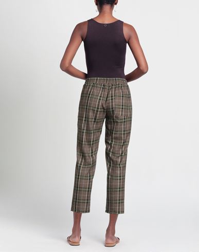 Crochè Woman Pants Brown Size M Polyester, Viscose, Elastane, Polyamide, Metallic fiber