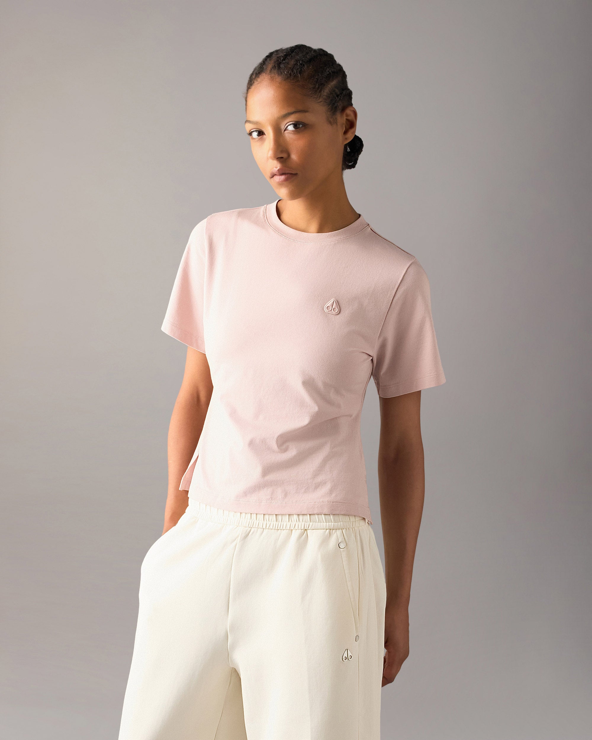 Moose Knuckles - Women's Yyz T-shirt - Color: Rosewood