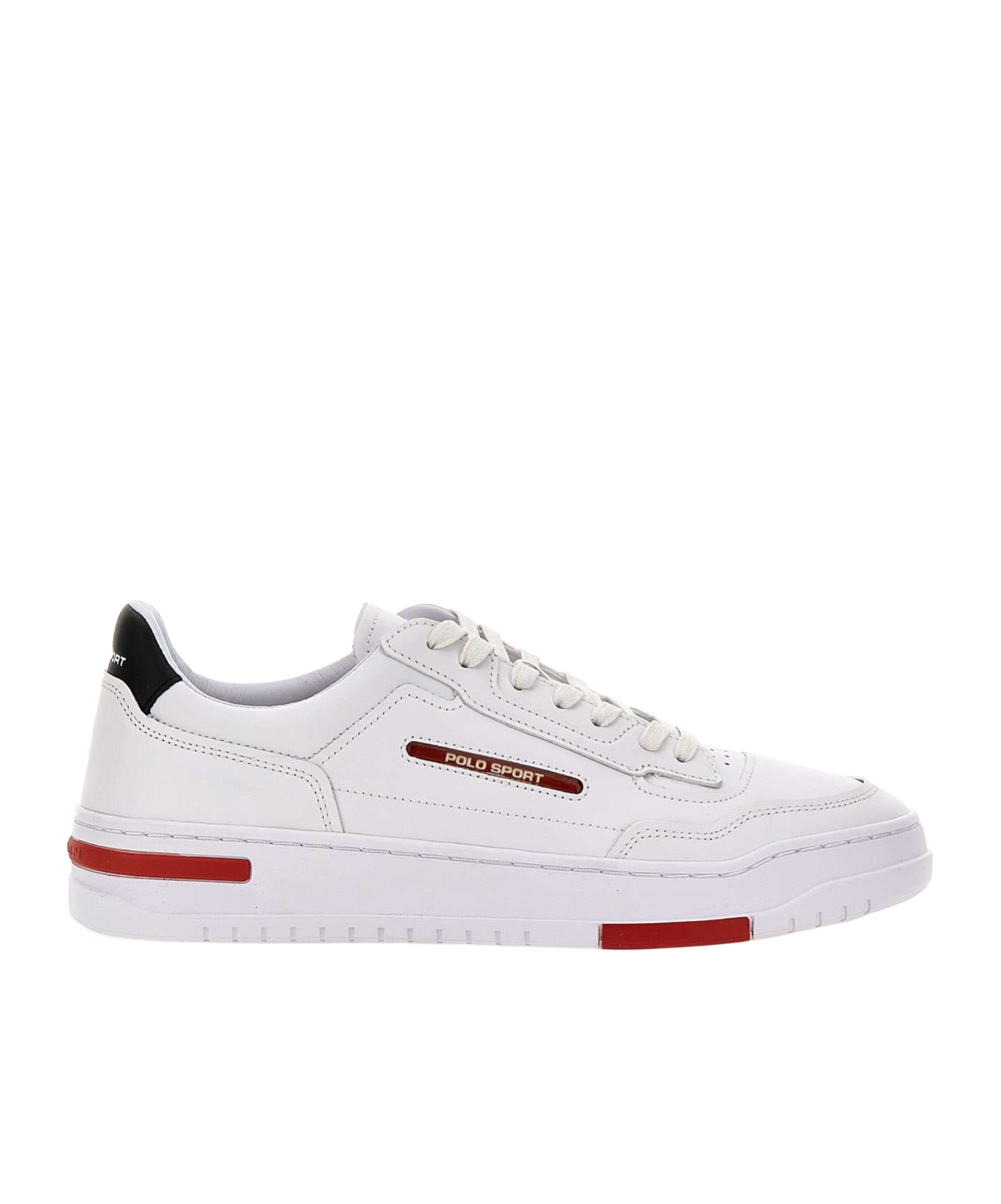 Logo-patch leather sneakers