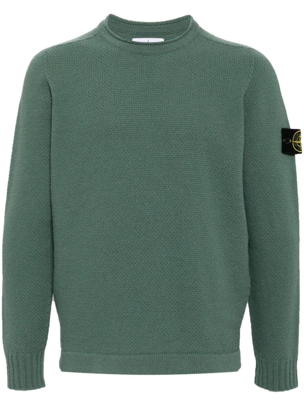 Compass-badge wool jumper - Black