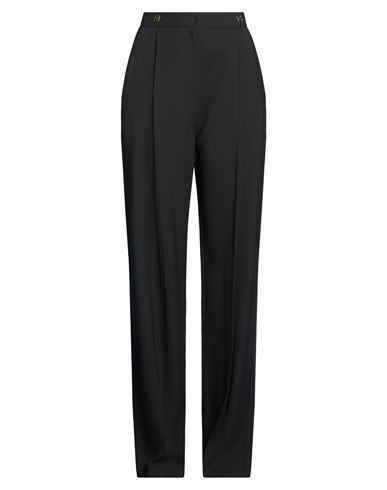 Woman Pants Black Size 10 Viscose, Virgin Wool