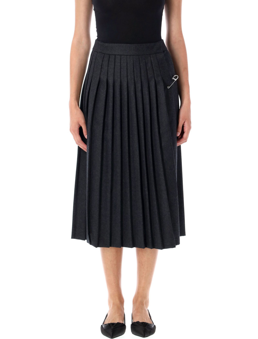 Flannel Pleated Skirt
