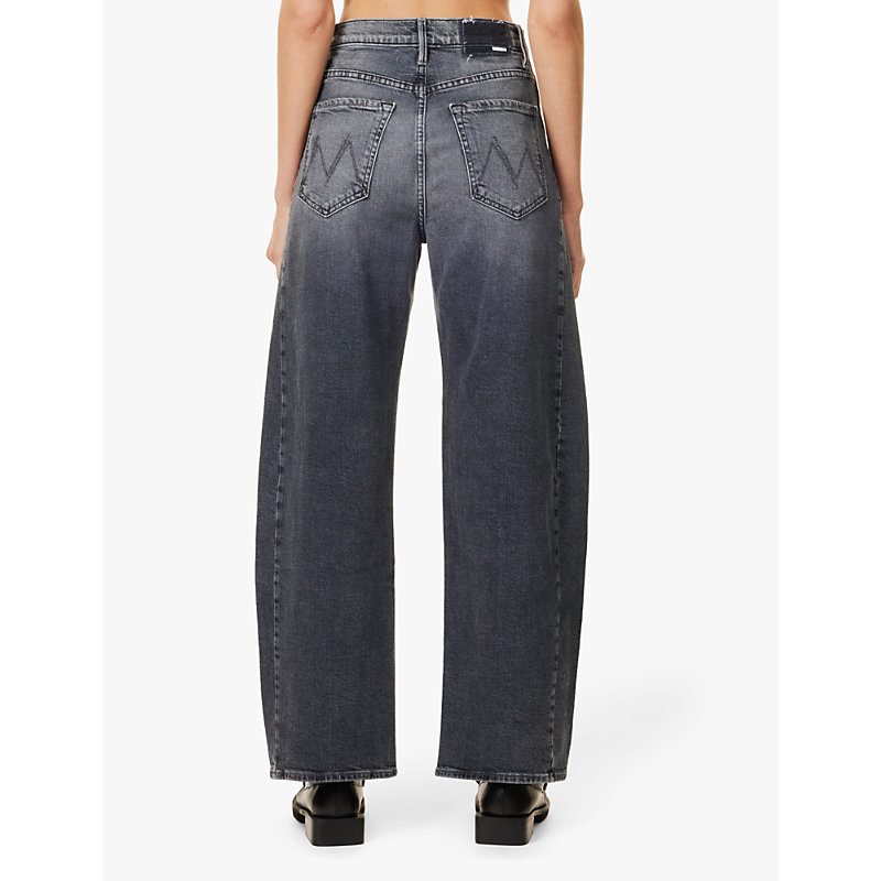 Womens Outta Sight the Half Pipe Flood Barrel-leg High-rise Stretch-denim Jeans