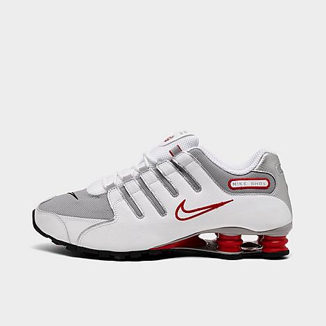 Men's Shox NZ Casual Shoes in White/Sport Red/Cool Grey