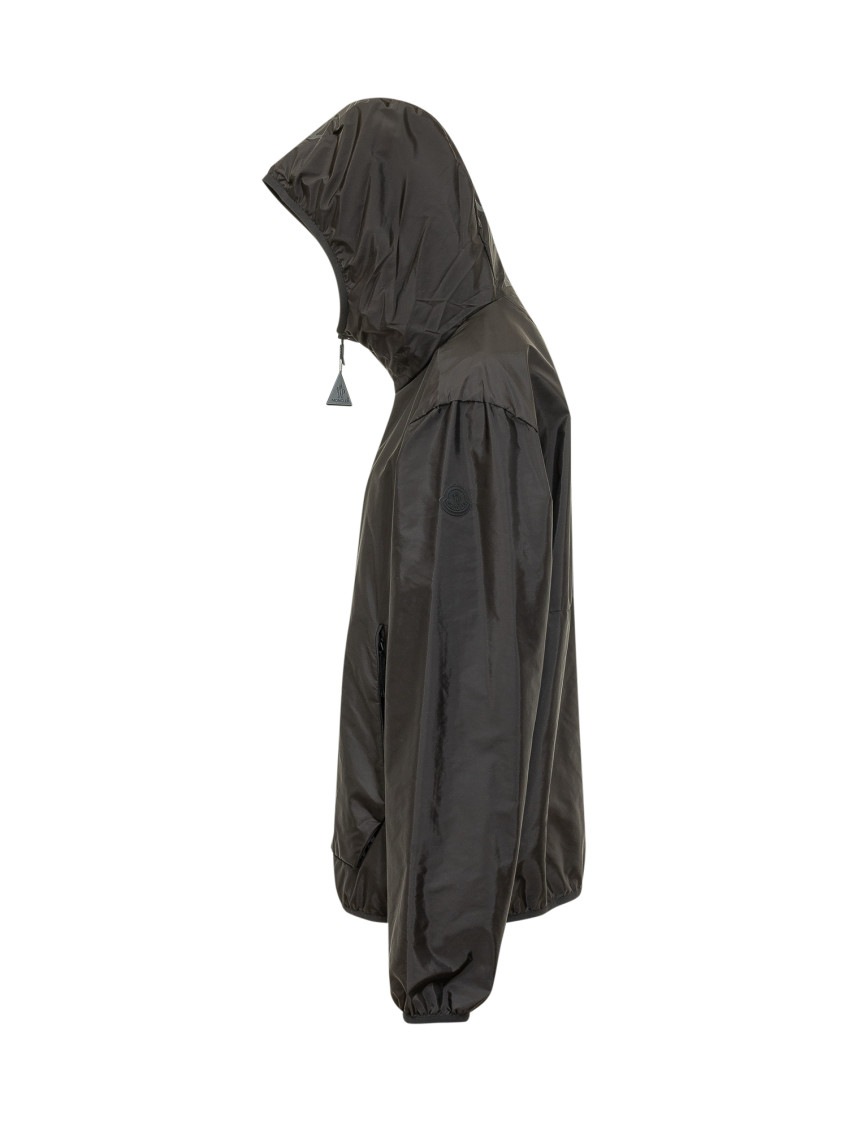 Black Solid Hood Jacket