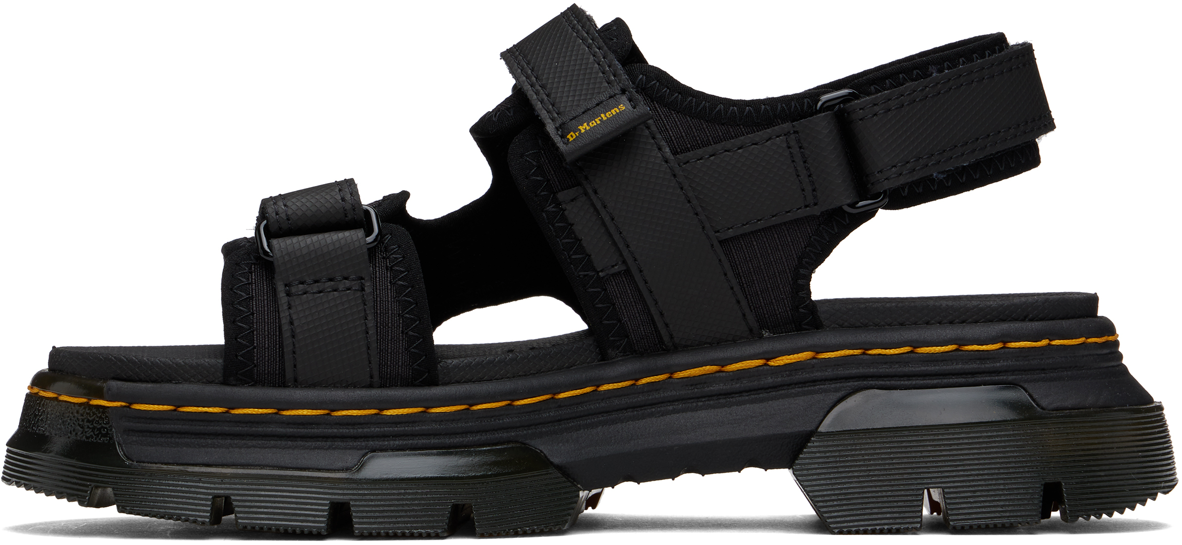 Dr. Martens Black Forster Poly Webbing Sandals