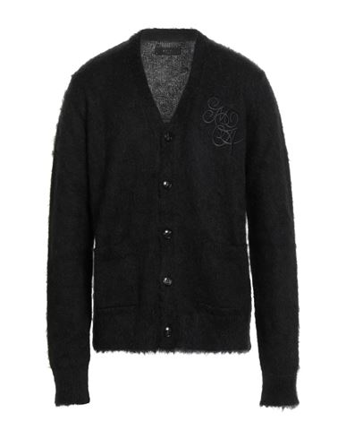Man Cardigan Black Size XL Acrylic, Mohair wool, Polyamide