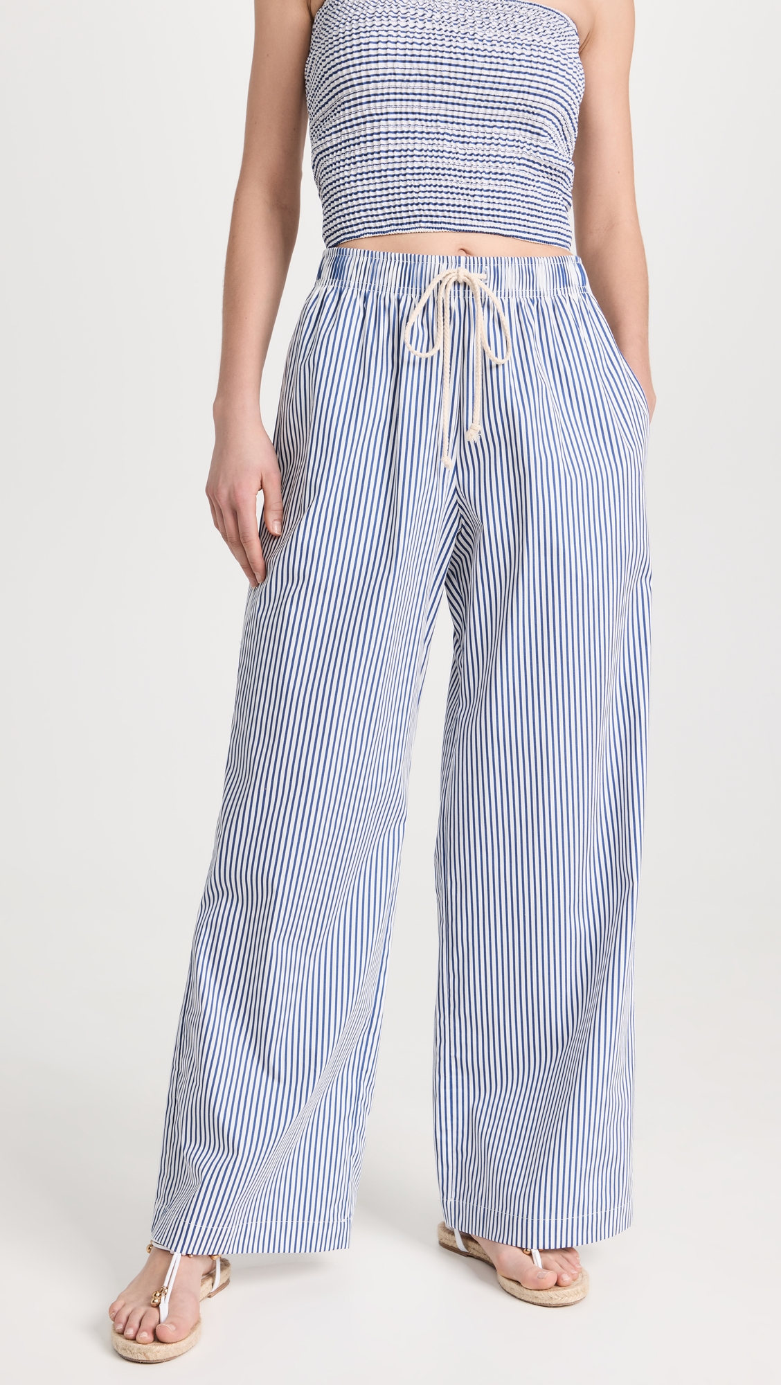 Pop Pants Navy Stripe