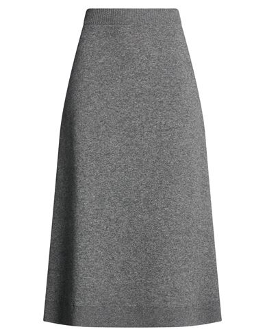 Woman Midi skirt Grey Size M Cashmere, Polyamide, Elastane
