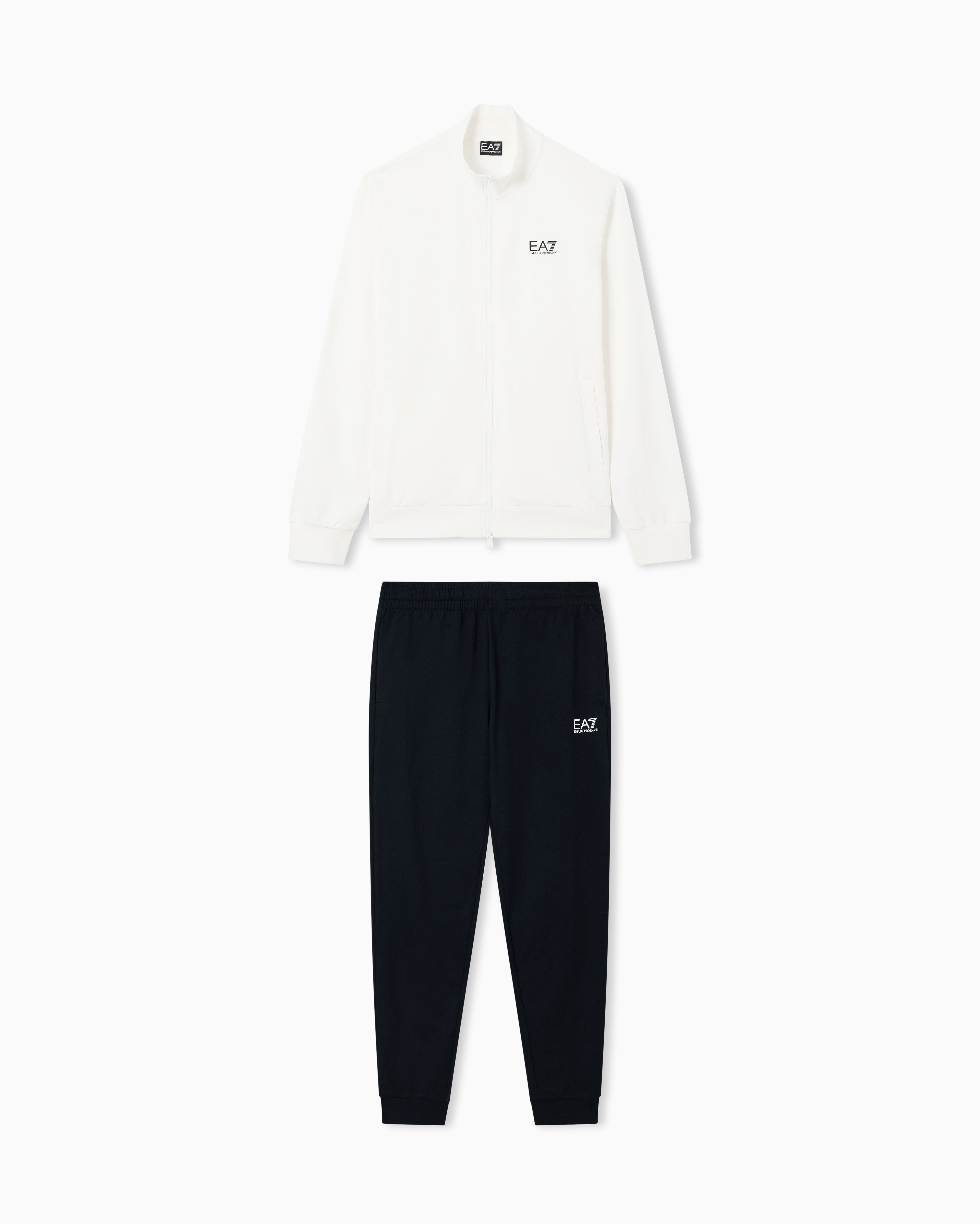 Cotton suit with zip and stand collar Core Identity
