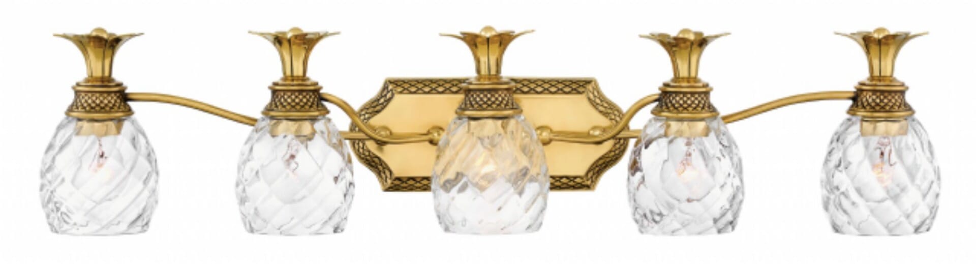 Burnished Brass LED Bath from the Plantation Collection