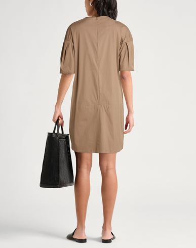 Woman Mini dress Light brown Size 6 Cotton, Polyamide, Elastane
