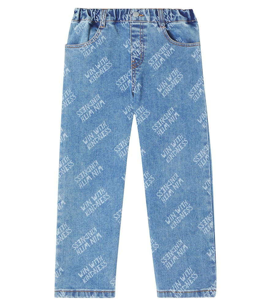 Kindness printed straight jeans