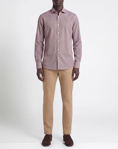 Man Shirt Dark brown Size 15 ½ Nylon, Elastane