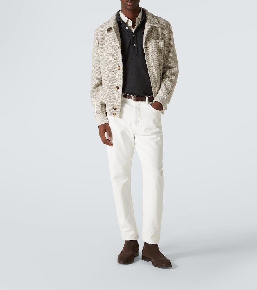 Cashmere polo sweater