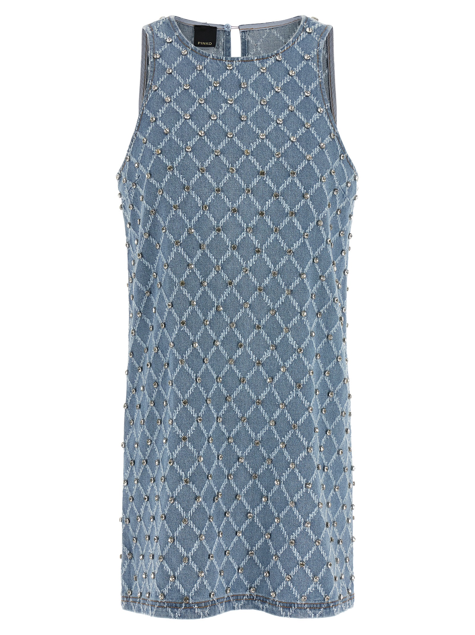 PINKO Blue Cotton Short Women's Dre
