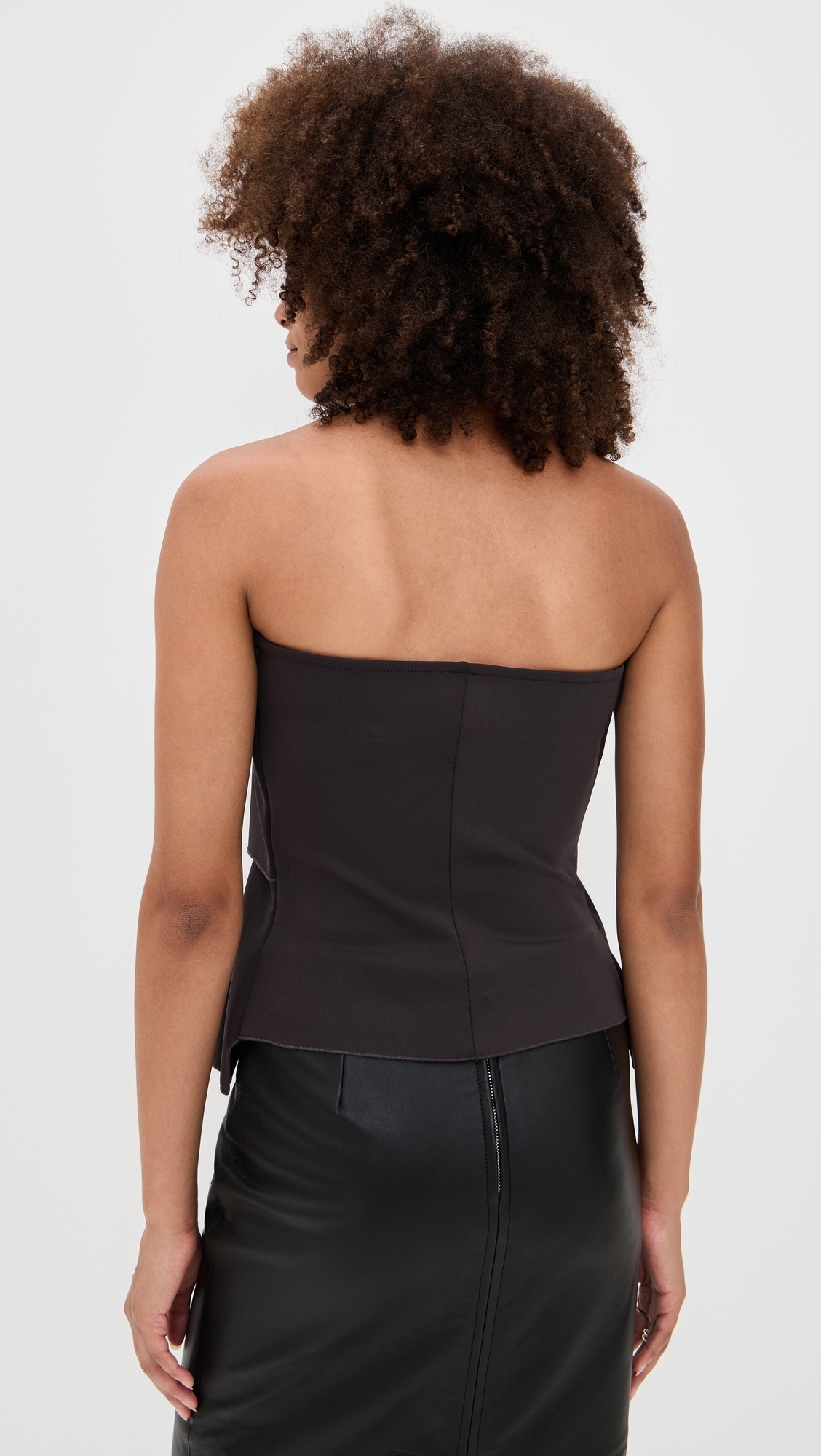 Sculpted Tube Top Chocolate Brown