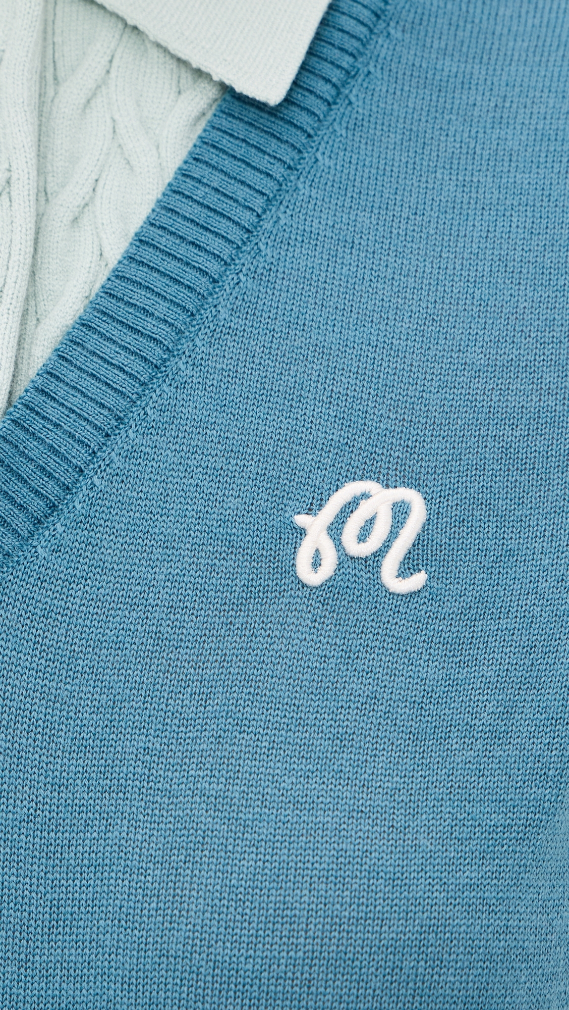 Veronica Polo Pullover Aegean Blue/Surf Spray