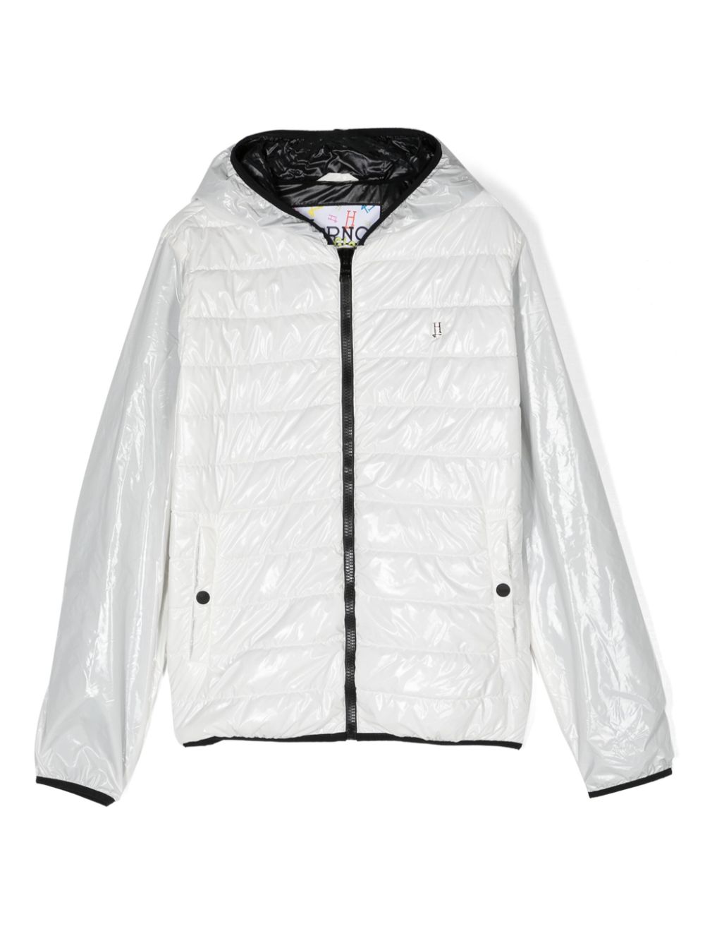 Hooded puffer jacket - White