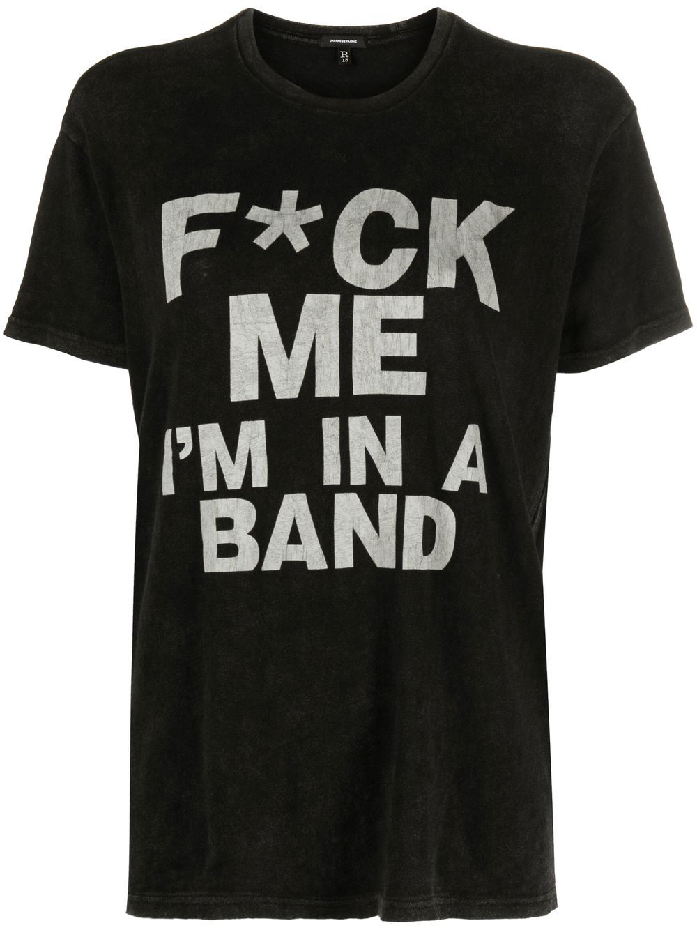 Slogan-print T-shirt - Black