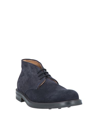 Man Ankle boots Midnight blue Size 12 Leather