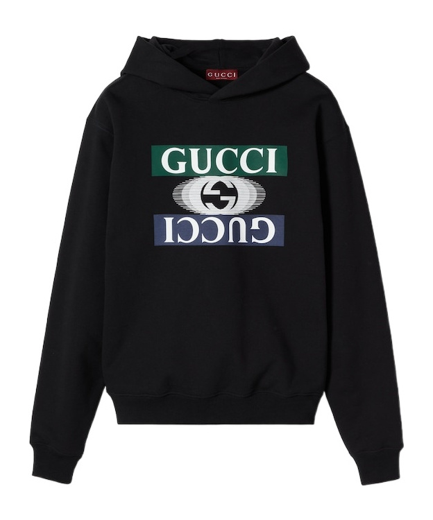 Cotton jersey hooded sweatshirt