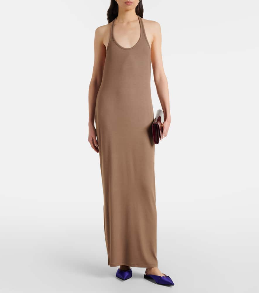Racerback jersey maxi dress