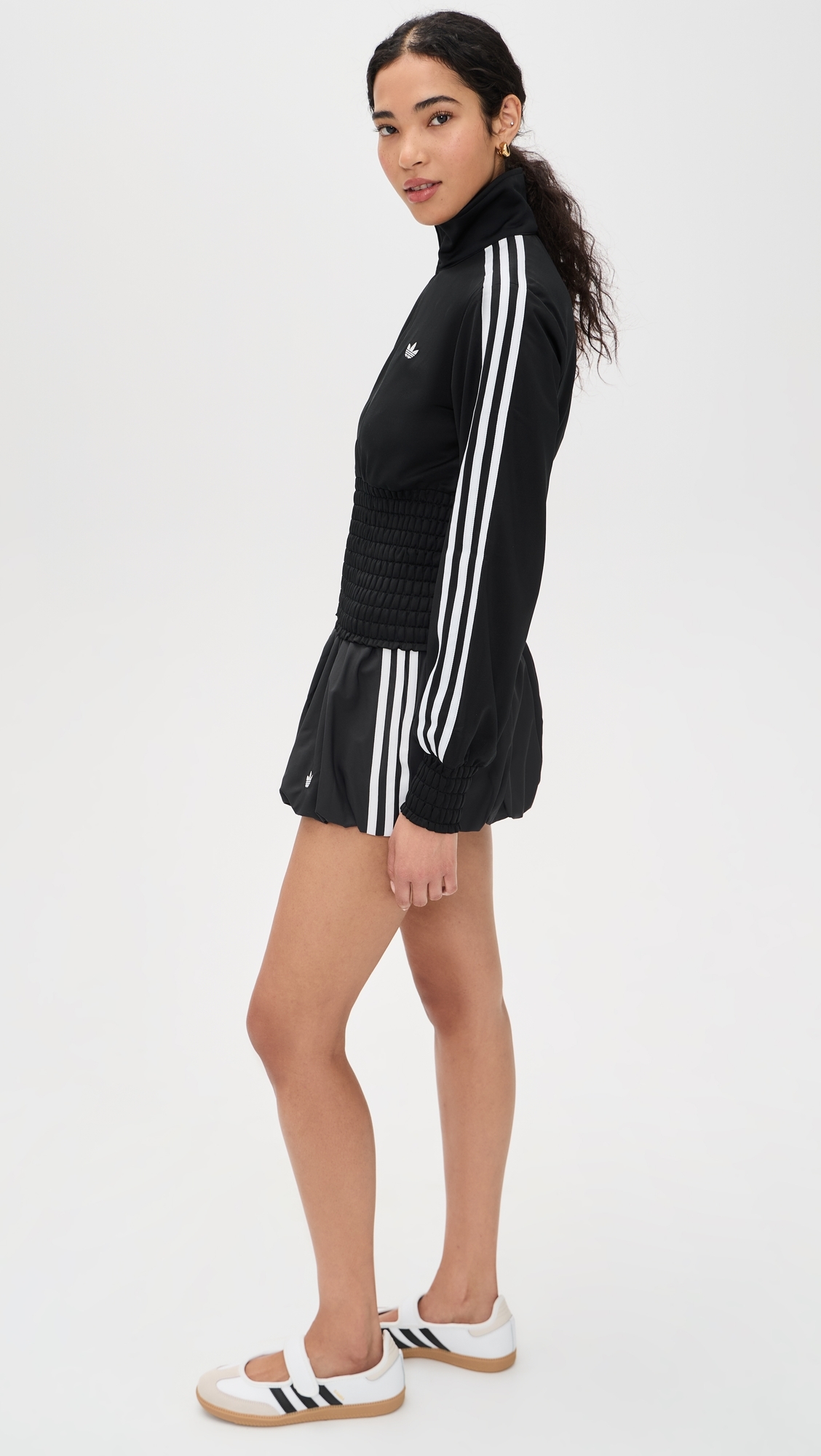 Smocked Firebird Track Top Black