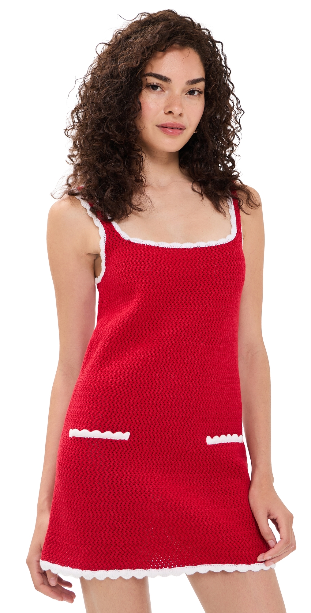 Brianna Crochet Dress Derby Red/Eggshell