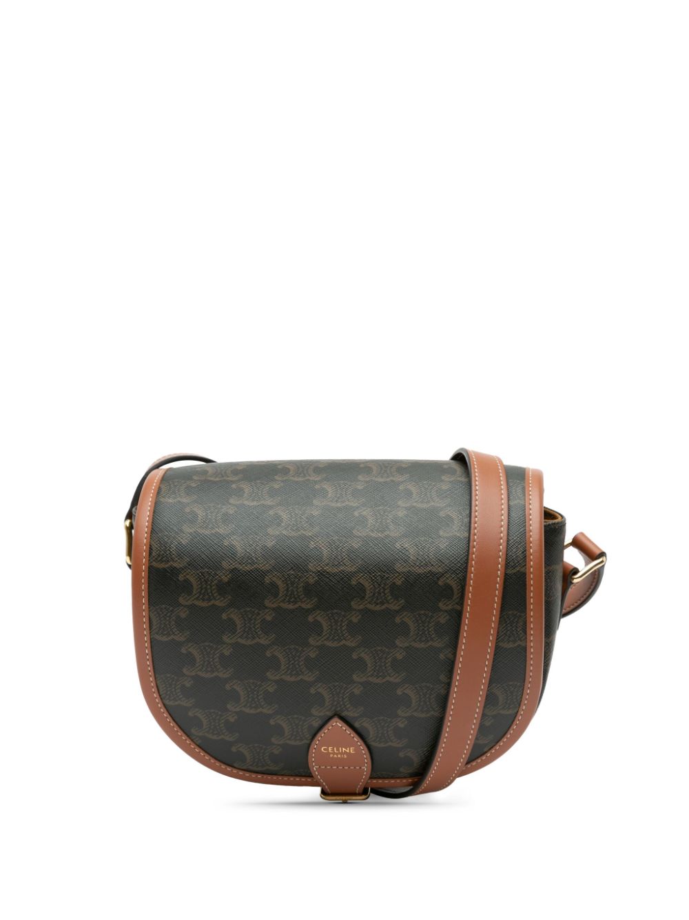 2023 Medium Triomphe Coated Canvas Folco crossbody bag - Brown