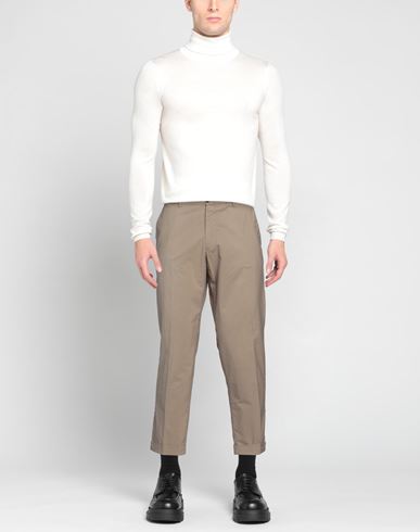 Man Pants Beige Size 38 Cotton, Elastane