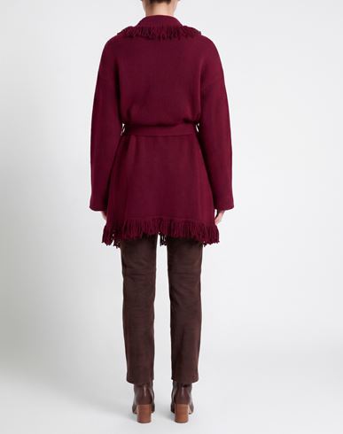 Woman Cardigan Burgundy Size M Cashmere