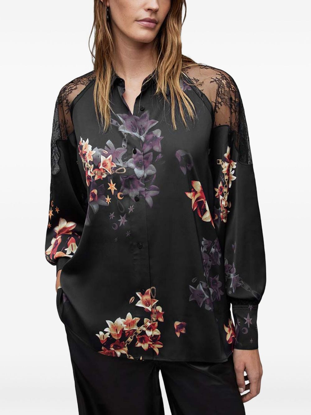 Oana Stargazer Lace Trim Shirt