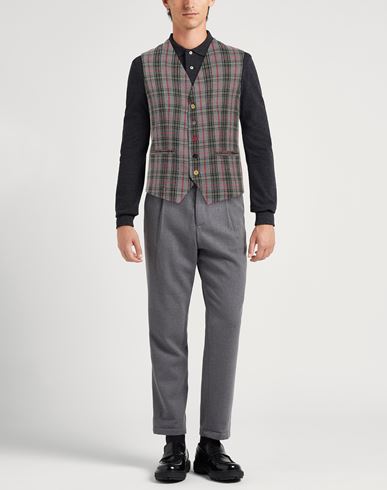 Daniele Alessandrini Man Tailored Vest Grey Size 38 Viscose, Wool, Polyamide, Elastane