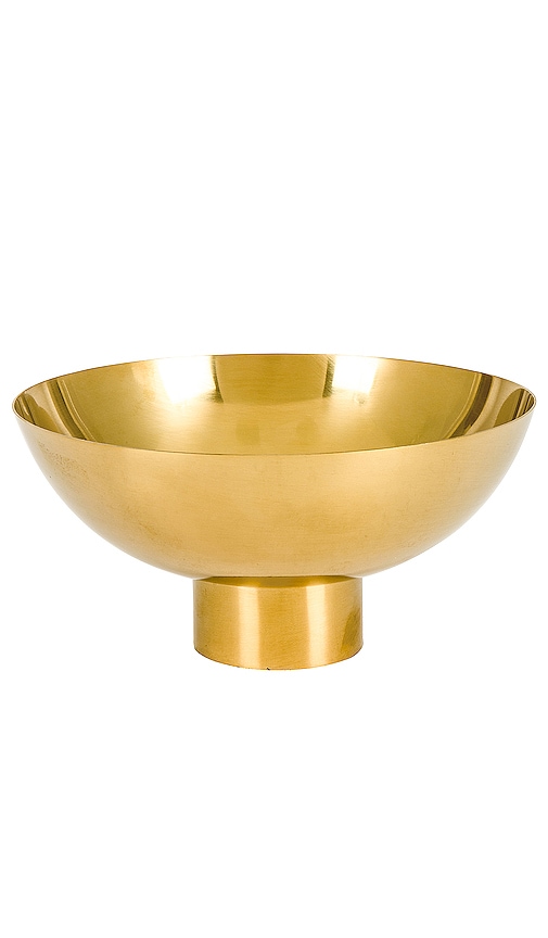 HAWKINS NEW YORK Essential Medium Footed Bowl in Brass.  a