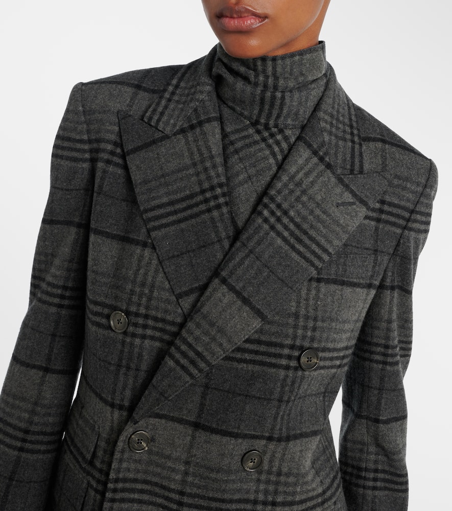 Kent checked double-breasted wool jacket