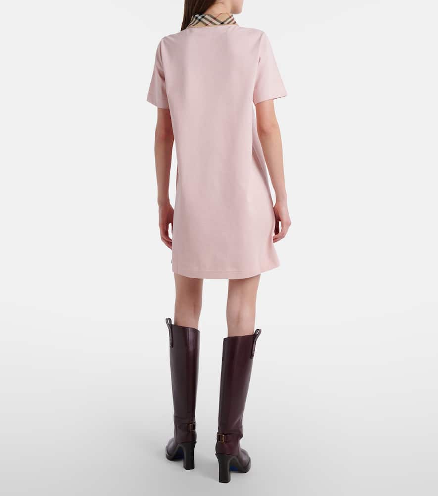 Check cotton polo dress