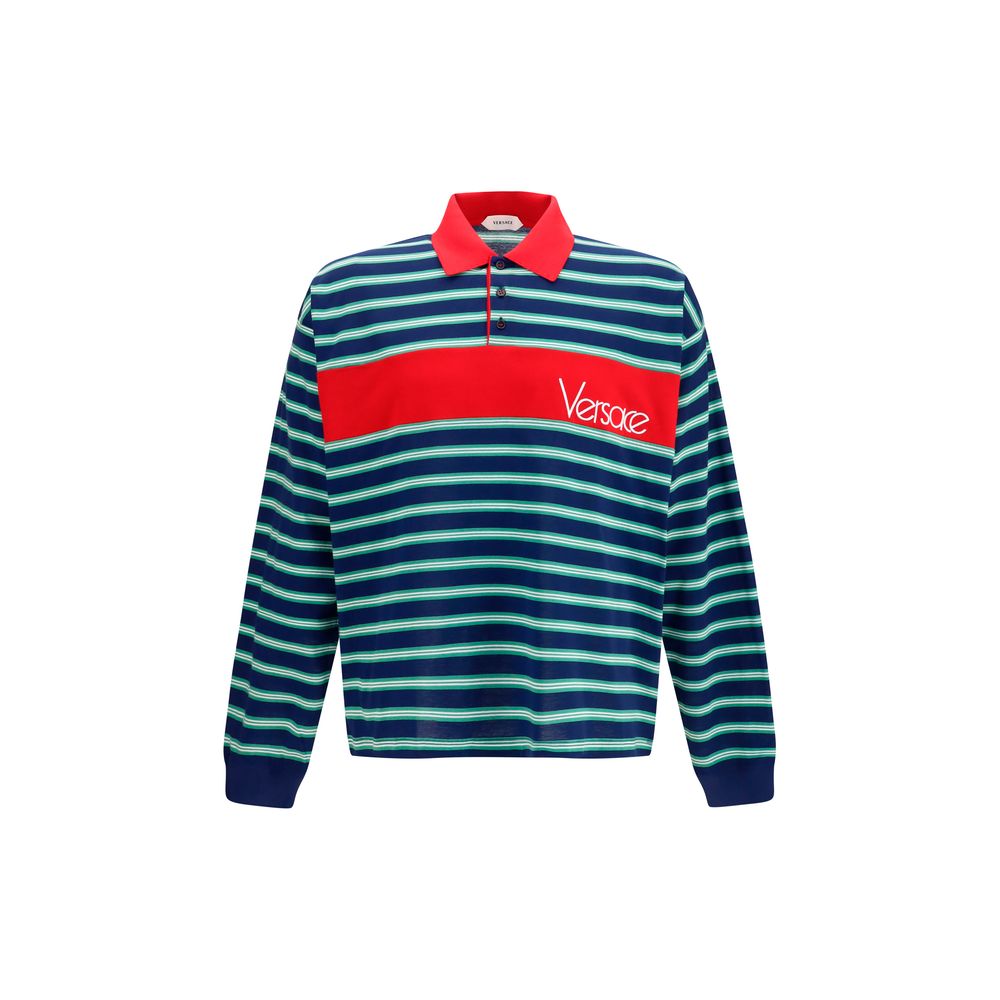 Striped Cotton Polo Shirt — Multicolor