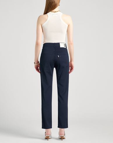Woman Pants Midnight blue Size 27 Cotton, Elastane