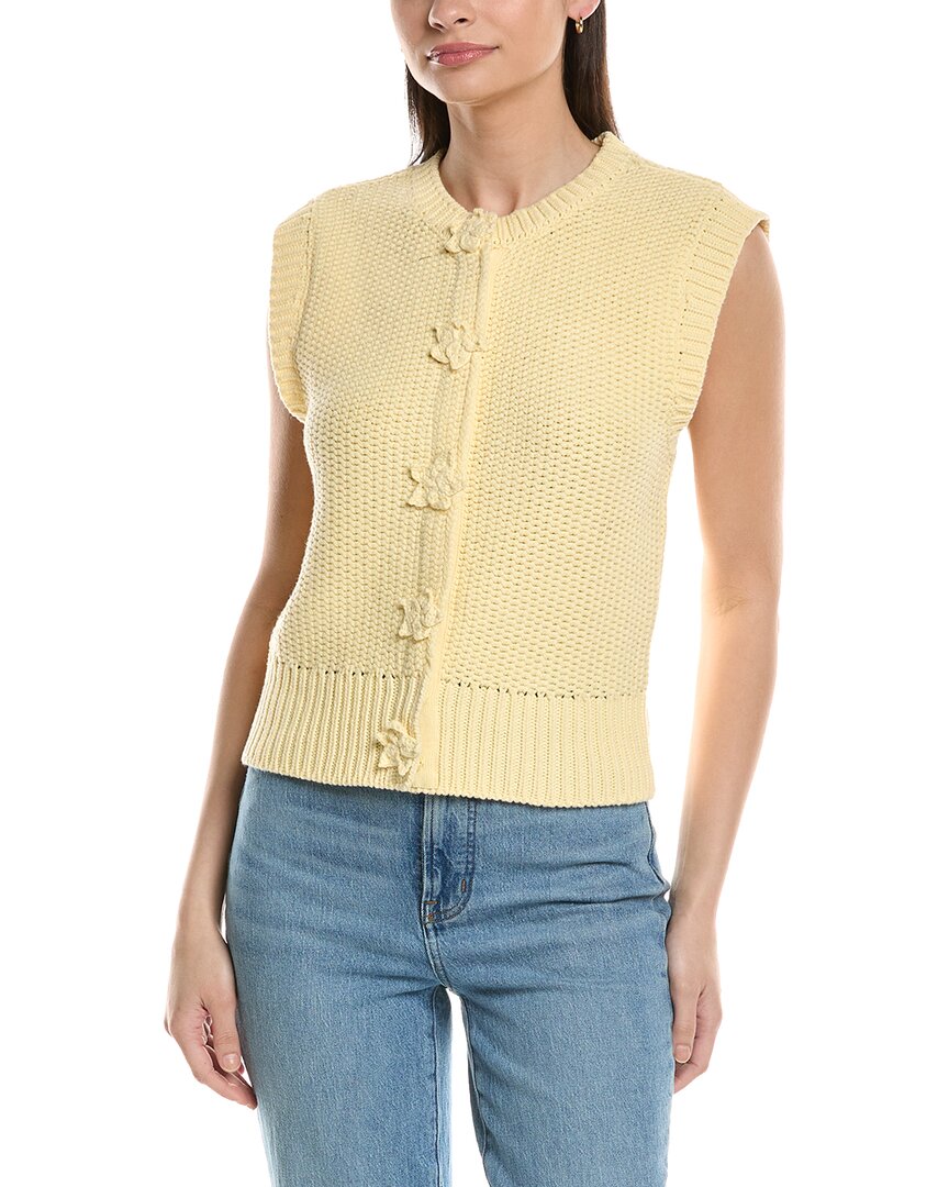 Crochet Flower Sleeveless Sweater