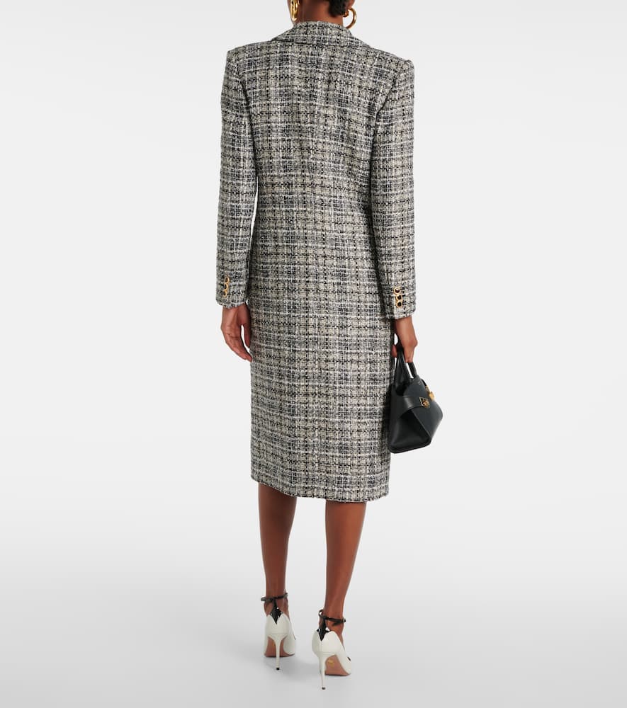 Lurex tweed coat