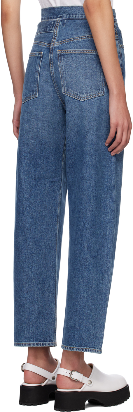 Blue Broken Waistband Denim Jeans
